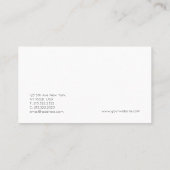 モダンプロフェッショナルエレガントミニマルデザイン 名刺 (裏面)