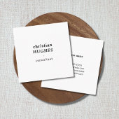 モダンプロフェッショナルエレガントミニマル白黒 スクエア名刺