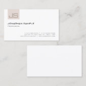 モダンプロフェッショナルエレガントモノグラム 名刺 (正面/裏面)