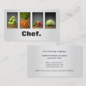 モダンプロフェッショナルエレガント栄養シェフ 名刺 (正面/裏面)