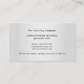 モダンプロフェッショナルエレガント栄養シェフ 名刺 (裏面)