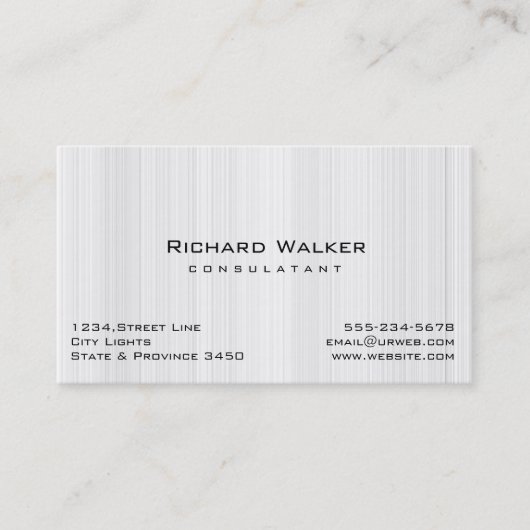 モダンプロフェッショナルエレガント白木 名刺 (正面)