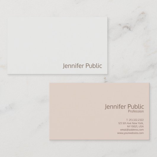 モダンプロフェッショナルエレガント美しいサロンシック 名刺 (正面/裏面)