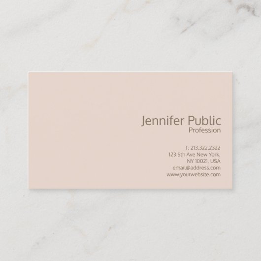 モダンプロフェッショナルエレガント美しいサロンシック 名刺 (裏面)