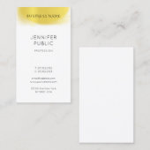 モダンプロフェッショナルエレガント金ゴールドお洒落デザイン 名刺 (正面/裏面)