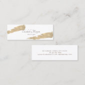 モダンプロフェッショナルエレガント金ゴールドストローク スキニー名刺 (正面/裏面)