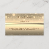モダンプロフェッショナルエレガント金ゴールドボウロイヤリティカード ロイヤリティカード (裏面)
