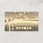 モダンプロフェッショナルエレガント金ゴールドボウロイヤリティカード ロイヤリティカード (正面)