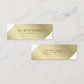 モダンプロフェッショナルエレガント金ゴールドルッお洒落ププレーン スキニー名刺 (正面/裏面)