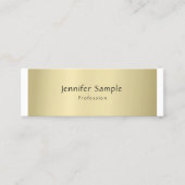 モダンプロフェッショナルエレガント金ゴールドルッミニマルク スキニー名刺 (正面)