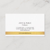 モダンプロフェッショナルエレガント金ゴールド白黒 名刺 (裏面)