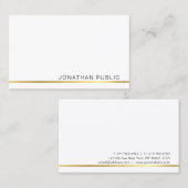 モダンプロフェッショナルエレガント金ゴールド線テンプレート 名刺 (正面/裏面)