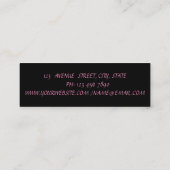 モダンプロフェッショナルオエレガントパールストライプロータス スキニー名刺 (裏面)