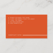 モダンプロフェッショナルオエレガントレンジスタイル 名刺 (裏面)