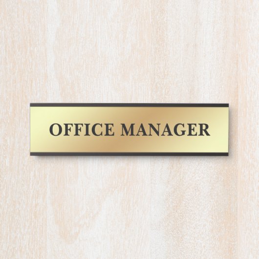 モダンプロフェッショナルオフィスのドアの看板 サインプレート (正面)