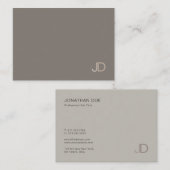 モダンプロフェッショナルカエレガントラー調和モノグラム 名刺 (正面/裏面)