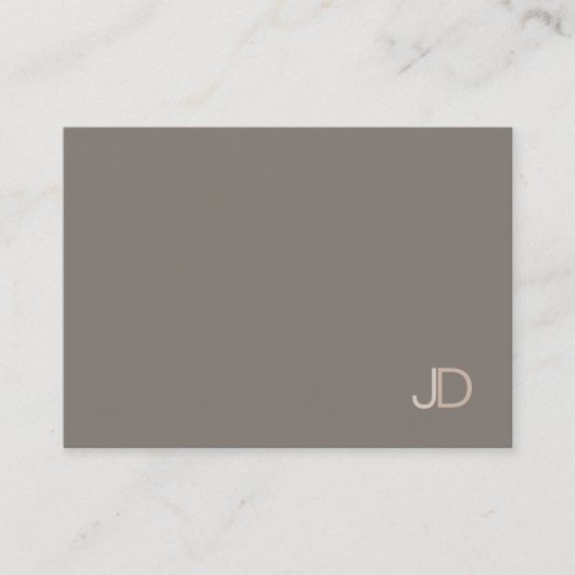 モダンプロフェッショナルカエレガントラー調和モノグラム 名刺 (正面)