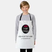 モダンプロフェッショナルカスタマイズ可能なビジネスホワイト エプロン (着用した状態)