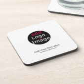 モダンプロフェッショナルカスタマイズ可能なビジネスホワイト コースター (左側)