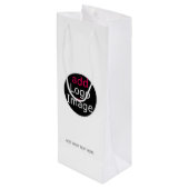 モダンプロフェッショナルカスタマイズ可能なビジネスホワイト ワインギフトバッグ (裏面アングル)