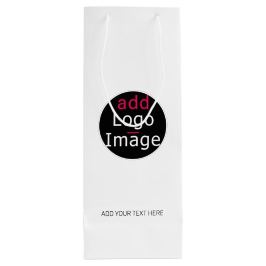 モダンプロフェッショナルカスタマイズ可能なビジネスホワイト ワインギフトバッグ (裏面)