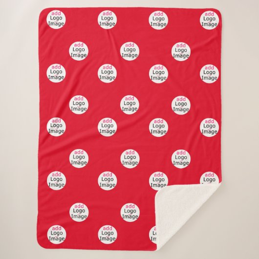 モダンプロフェッショナルカスタマイズ可能なBusiness Red シェルパブランケット (正面)