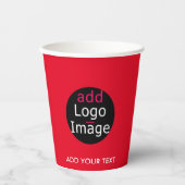 モダンプロフェッショナルカスタマイズ可能なBusiness Red 紙コップ (正面)