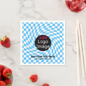 モダンプロフェッショナルカスタムビジ市松模様にャーブ スタンダードカクテルナプキン (インサイチュ)