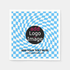 モダンプロフェッショナルカスタムビジ市松模様にャーブ スタンダードカクテルナプキン