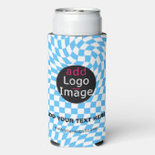 モダンプロフェッショナルカスタムビジ市松模様にャーブ スリム缶クーラー (Seltzer裏面)
