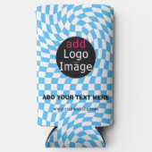 モダンプロフェッショナルカスタムビジ市松模様にャーブ スリム缶クーラー (正面)