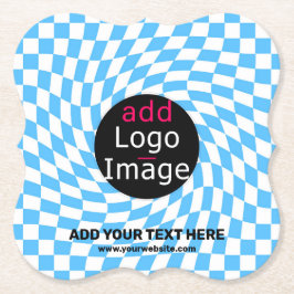 モダンプロフェッショナルカスタムビジ市松模様にャーブ ペーパーコースター