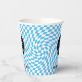 モダンプロフェッショナルカスタムビジ市松模様にャーブ 紙コップ (左)