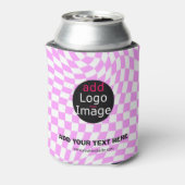 モダンプロフェッショナルカスタムビジ市松模様にンク 缶クーラー (缶裏面)