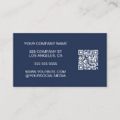 モダンプロフェッショナルカスタムフォトロゴQR 名刺 (裏面)