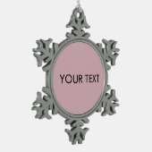 モダンプロフェッショナルカスタムブランド名ピンク スノーフレークピューターオーナメント (左)