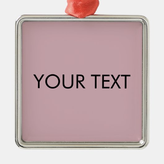 モダンプロフェッショナルカスタムブランド名ピンク メタルオーナメント (正面)