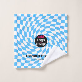 モダンプロフェッショナルカスタムブラン市松模様にド淡い色のル ウォッシュタオル