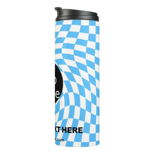 モダンプロフェッショナルカスタムブラン市松模様にド淡い色のル タンブラー (回転右)