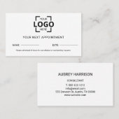モダンプロフェッショナルカスタムロゴデザイン 予約カード (正面/裏面)