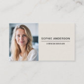 モダンプロフェッショナルカスタム写真QRコード 名刺 (正面)