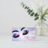 モダンプロフェッショナルギラギラまつげメイクボケ 名刺 (スタンド正面)