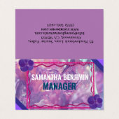 モダンプロフェッショナルクラシックパープルピンクスタイリッシュク 名刺 (外部フラット)