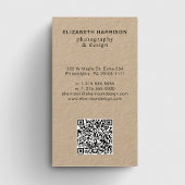 モダンプロフェッショナルクラフト写真QRコード 名刺