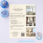 モダンプロフェッショナルクリームビジネス チラシ (シングル)