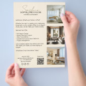 モダンプロフェッショナルクリームビジネス チラシ (手)