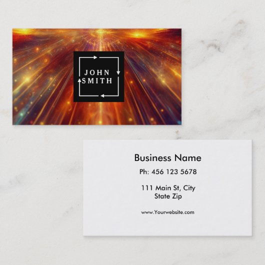 モダンプロフェッショナルクール抽象芸術 名刺 (正面/裏面)