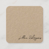 モダンプロフェッショナルク素朴ラフトブラックシグネチャー スクエア名刺 (正面)