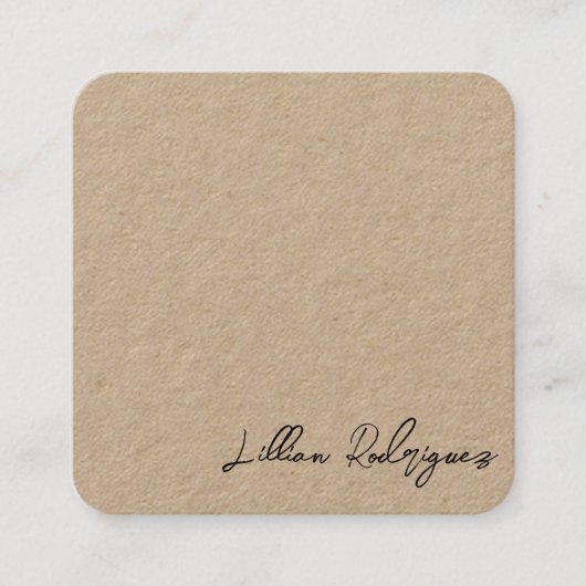 モダンプロフェッショナルク素朴ラフトブラックシグネチャー スクエア名刺