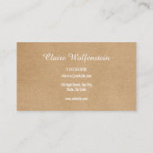 モダンプロフェッショナルク素朴ラフト写真 名刺 (裏面)